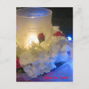 Tarjeta postal de recuerdos a la luz de las velas