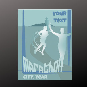 Tarjeta postal de recuerdos de saludo de carrera d