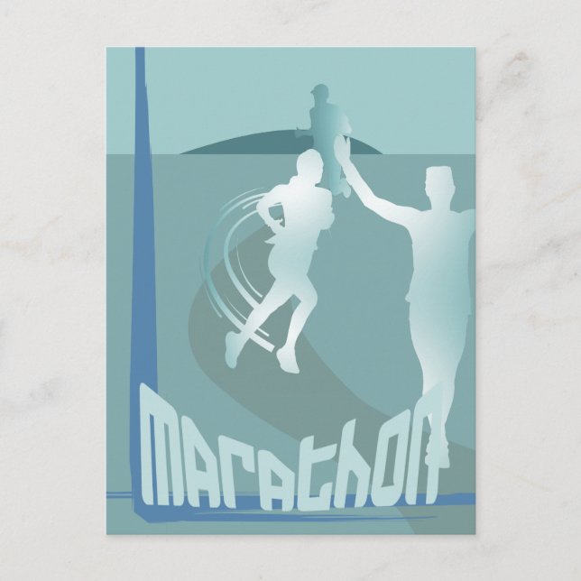 Tarjeta postal de recuerdos de saludo de carrera d (Anverso)