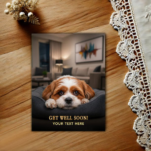 Tarjeta postal de recuperación adorable Shih Tzu