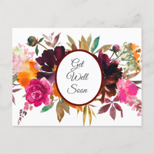 Tarjeta postal de recuperación con hermosos colore