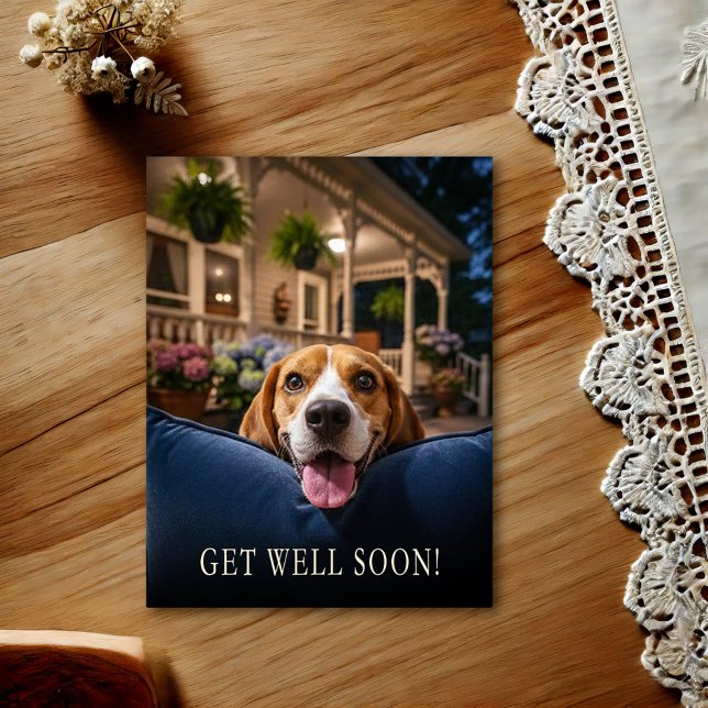 Tarjeta postal de recuperación de adorable Beagle (Subido por el creador)