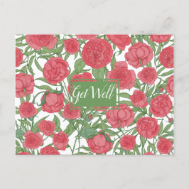 Tarjeta postal de recuperación de rosa rosa