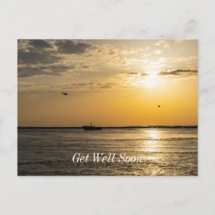Tarjeta Postal de Recuperación Destin Sunset y Hel
