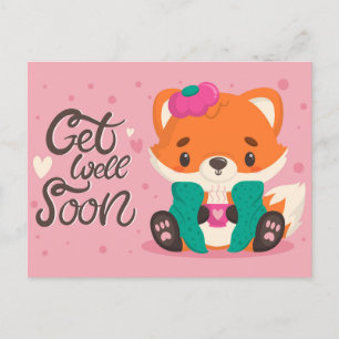 Tarjeta postal de recuperación pronta linda