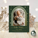 Tarjeta postal de Relieve metalizado de anuncio de<br><div class="desc">Postales de inspiración retro,  con Navidades en arco. Fácil de personalizar con tus detalles. NOTA: Para obtener ayuda sobre pedidos,  envío,  información sobre productos,  etc.,  póngase en contacto directamente con el servicio de atención al cliente de Zazzle.</div>