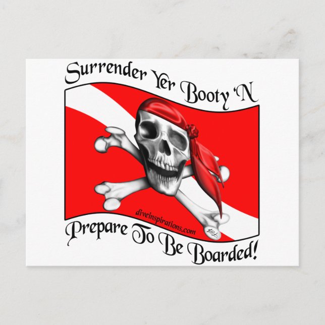 Tarjeta postal de rendimiento de Yer Booty (Anverso)