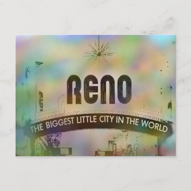 Tarjeta postal de Reno Nevada (Anverso)