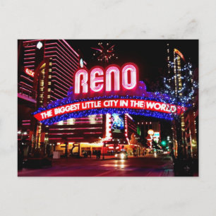Tarjeta postal de Reno, Nevada de noche