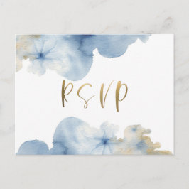 Tarjeta postal de respuesta de acuarela de lujo
