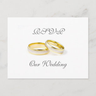 Tarjeta postal de respuesta para boda