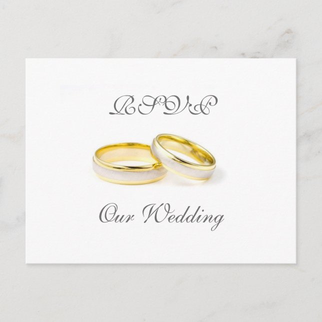 Tarjeta postal de respuesta para boda (Anverso)