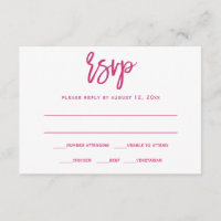 Tarjeta postal de respuesta / RSVP | Caligrafía a 