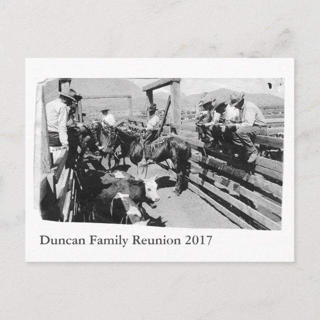 Tarjeta postal de reunión de Tap Duncan (Anverso)