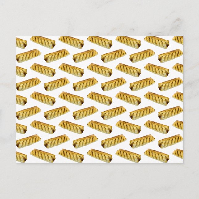 Tarjeta postal de rollo de salchicha con patrón de (Anverso)