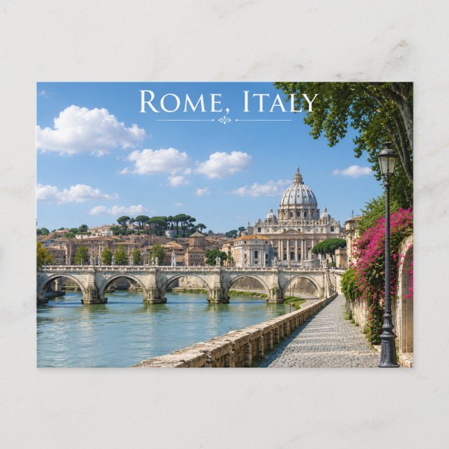 Tarjeta postal de Roma Italia (Anverso)