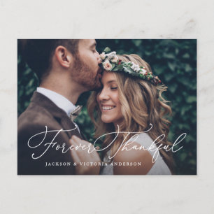 Tarjeta postal de romance para siempre agradecido
