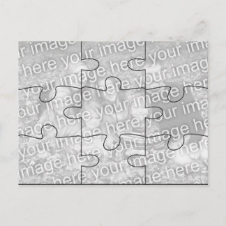Tarjeta postal de rompecabezas de foto de personal