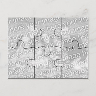 Tarjeta postal de rompecabezas de foto de personal