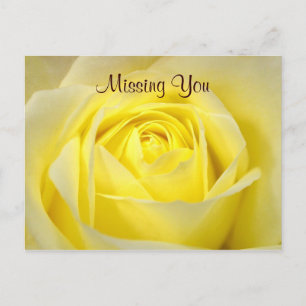 Tarjeta postal de rosa amarilla