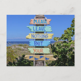 Tarjeta postal de Rótulo de Florida Beach