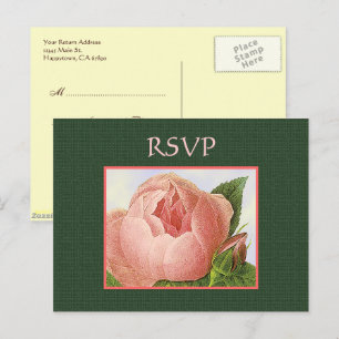 Tarjeta postal de RSVP botánico personalizado de r