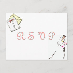 Tarjeta postal de "RSVP de boda"