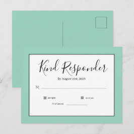 Tarjeta Postal de RSVP de Boda Minimalista Elegant