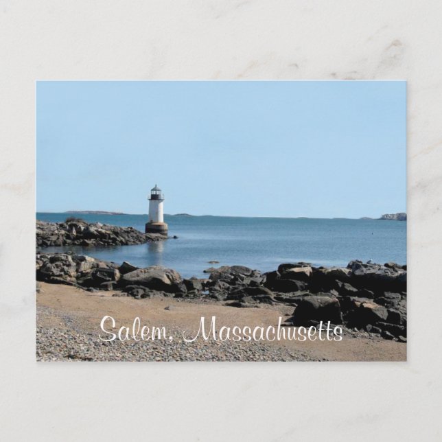 Tarjeta postal de Salem MAMÁES Bay Fort Pickering  (Anverso)