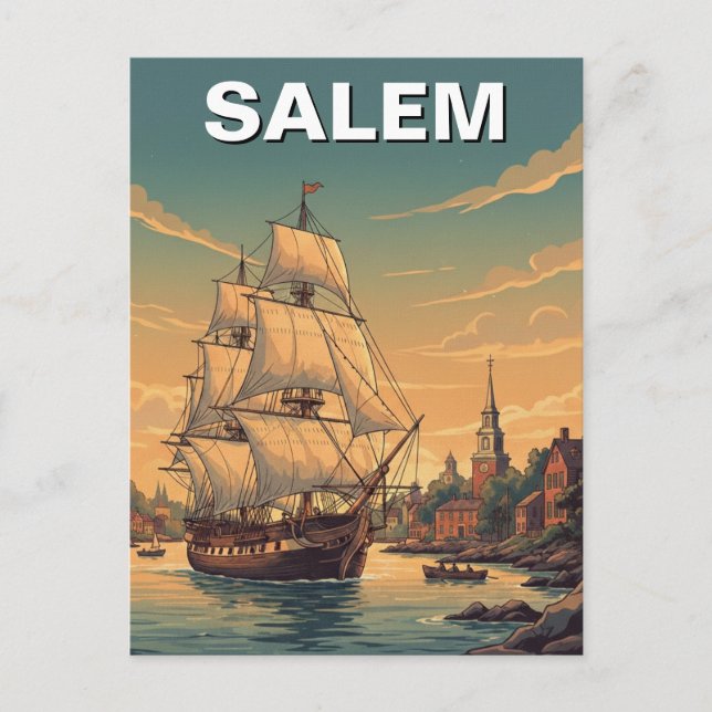 Tarjeta postal de Salem Massachusetts (Anverso)