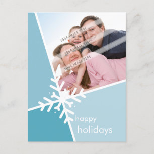 TARJETA POSTAL DE SALUDO CON FOTO :: copo de nieve