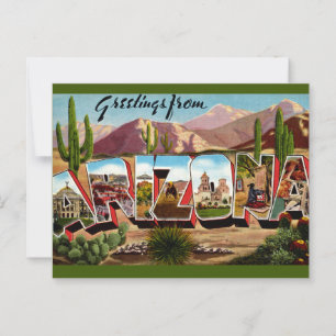 Tarjeta postal de saludo de Arizona