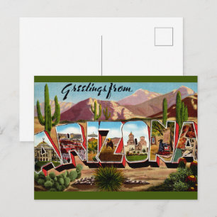 Tarjeta postal de saludo de Arizona