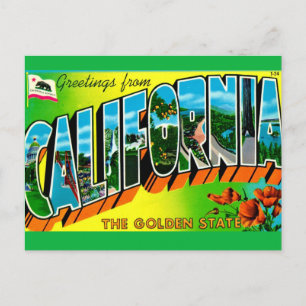 Tarjeta postal de saludo de California