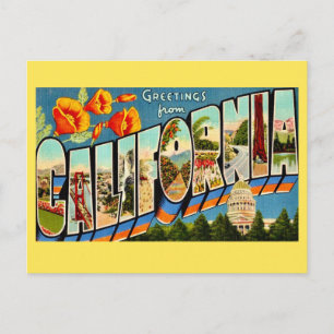 Tarjeta postal de saludo de California