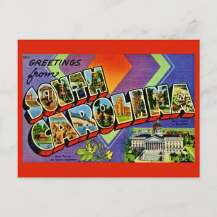 Tarjeta postal de saludo de Carolina del Sur