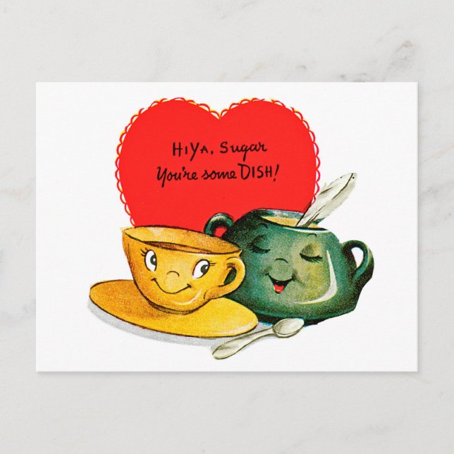Tarjeta postal de saludo de El día de San Valentín (Anverso)