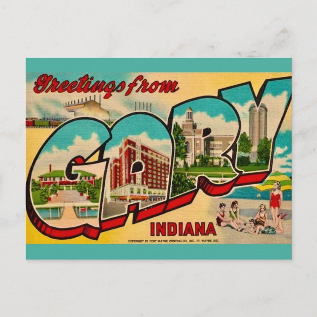 Tarjeta postal de saludo de Gary Indiana (Anverso)