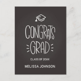 Tarjeta postal de saludo de graduación