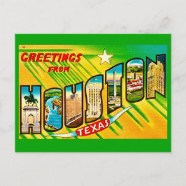 Tarjeta postal de saludo de Houston Texas