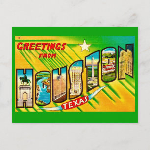 Tarjeta postal de saludo de Houston Texas