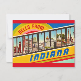 Tarjeta postal de saludo de Indianapolis