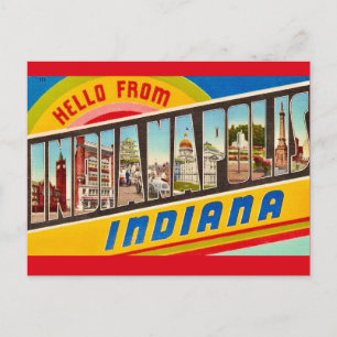 Tarjeta postal de saludo de Indianapolis