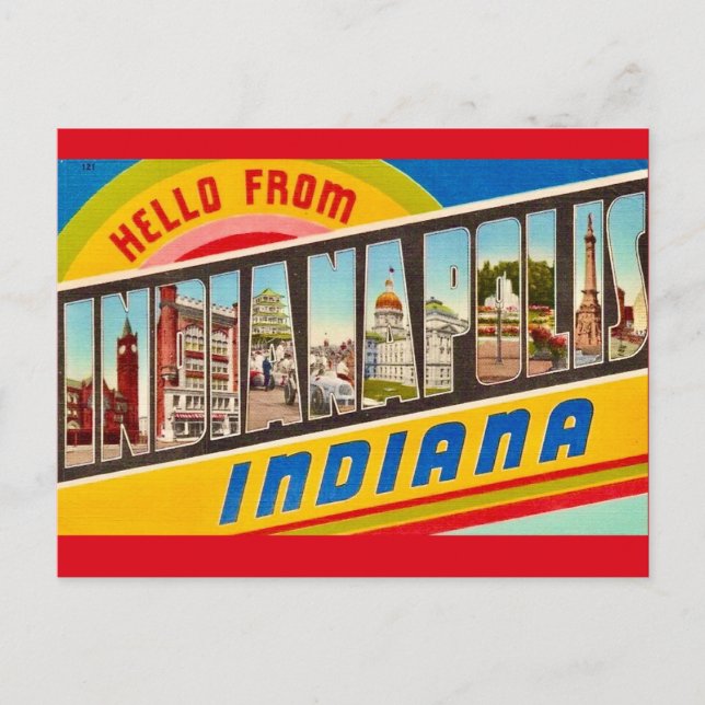Tarjeta postal de saludo de Indianapolis (Anverso)