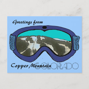 Tarjeta postal de saludo de la nevada del cobre Mt