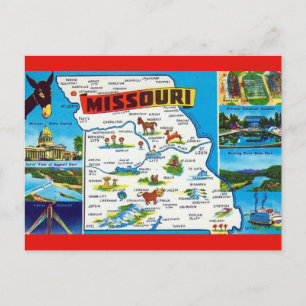 Tarjeta postal de saludo de Missouri