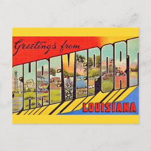 Tarjeta postal de saludo de Shreveport LA