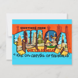 Tarjeta postal de saludo de Tulsa Oklahoma