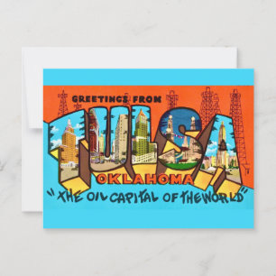 Tarjeta postal de saludo de Tulsa Oklahoma