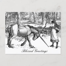 Tarjeta postal de saludo de Unicornio